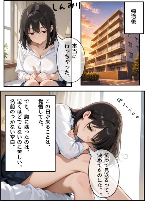 3か月なら、大丈夫だと思ってた。〜留学した僕の留守中に、一途な彼女が汚されるまで〜R指定合冊版[作]うさみや/〈エロ漫画〉 試し読みサンプル 9ページ目