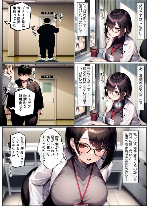保健室の先生 治療と言われキモオタチ●ポで発情交尾 モザイク版[作]ストラボ あいラビ/〈エロ漫画〉 試し読みサンプル 8ページ目